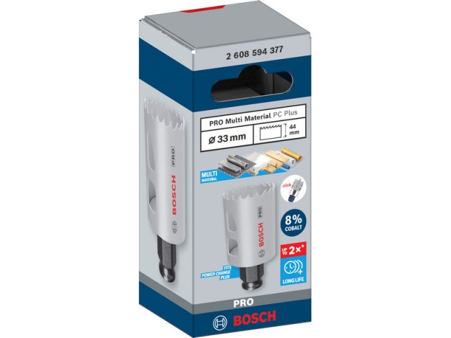Žaga za izrezovanje lukenj PRO Multi Material PC Plus, 33mm, 2608594377